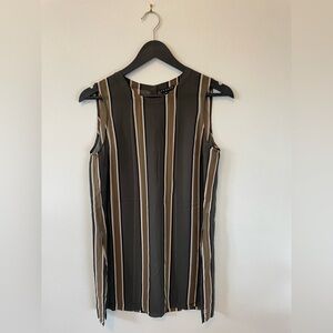Theory Pinga Latter Stripe Tunic Top Blouse Size Small EUC